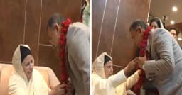 তারেক রহমানকে ফুলের মালা দিয়ে বরণ করে নিলেন ডা. জুবাইদার মা