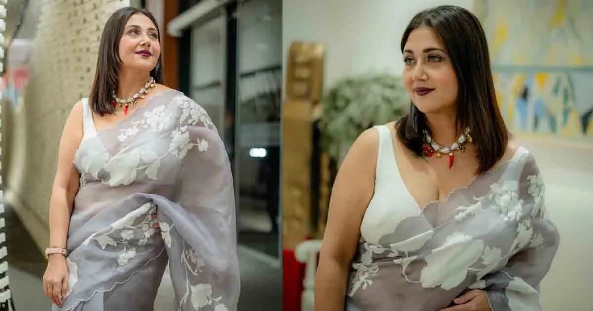 শাড়িতে নেটিজেনদের নজর কাড়লেন স্বস্তিকা মুখার্জি