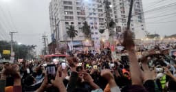 ফেনীর জনসভায় পৌঁছালেন তারেক রহমান, স্লোগানে মুখর পাইলট মাঠ