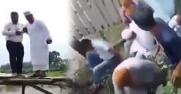 সাঁকো ভেঙে নদীতে পড়লো জামায়াত নেতাকর্মীরা