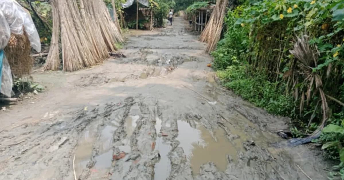 শ্রীপুরে ২ কিলোমিটার কাঁচা সড়কের বেহাল দশা