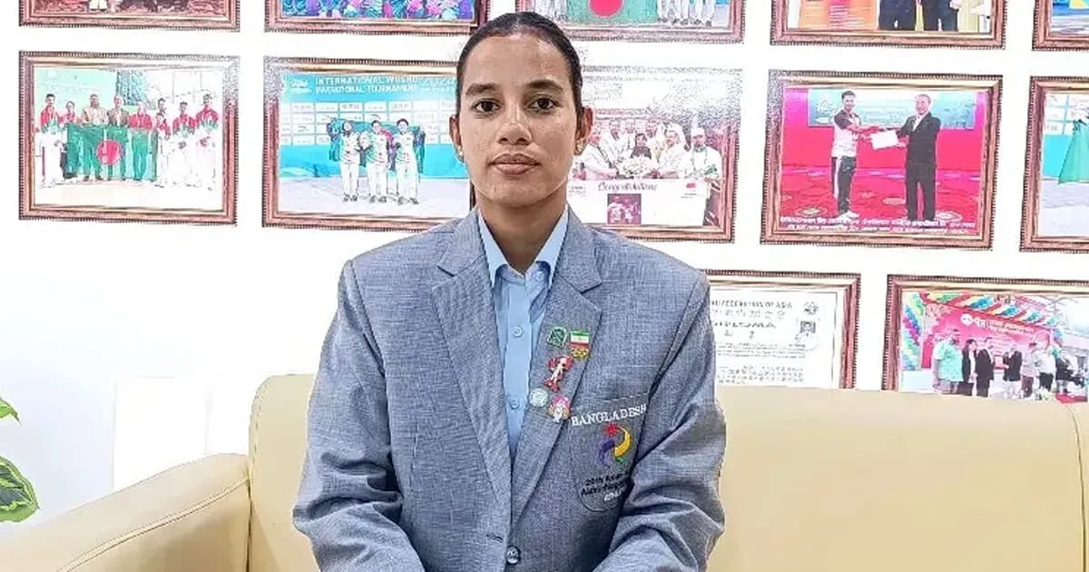 এশিয়ান গেমসে পদকজয়ী জিন্নাতকে সংবর্ধনা, লাখ টাকা পুরস্কার