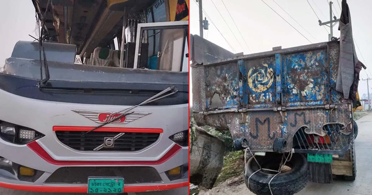 রংপুরে ট্রাক ও যাত্রীবাহী বাসের সংঘর্ষে নিহত ৩, আহত ১২