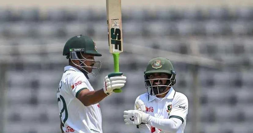 শান্ত-মুমিনুলের ব্যাটে দাপুটে দিন বাংলাদেশের