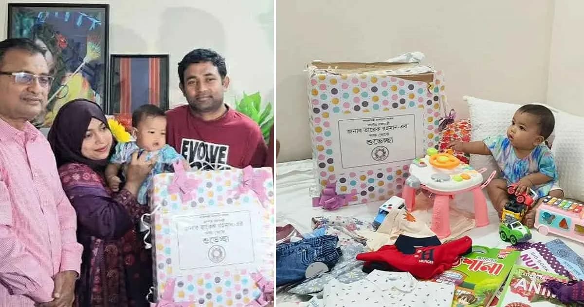 সেই শিশু ও মাকে উপহার পাঠালেন প্রধানমন্ত্রী