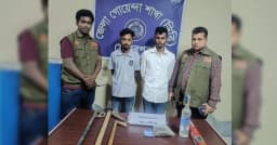 মেহেরপুরে অস্ত্র-মাদকসহ দুইজন গ্রেফতার