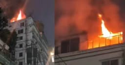 মোহাম্মদপুরে বহুতল ভবনে ভয়াবহ আগুন