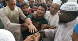হাতকড়া পরেই মায়ের জানাজায় নিষিদ্ধ স্বেচ্ছাসেবক লীগের নেতা