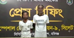 চুনারুঘাটে গোপন সংবাদের ভিত্তিতে গাঁজাসহ দুজন আটক