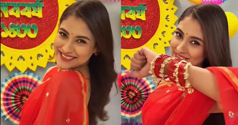 পরিবারের সঙ্গে ঘরোয়া আয়োজনে মেহজাবীনের বৈশাখ উদযাপন