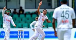 তাইজুলের ঘূর্ণিতে ভাঙল রিজওয়ান-আগার জুটি