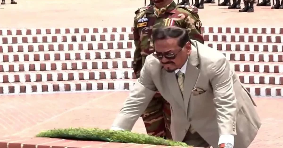জাতীয় স্মৃতিসৌধে শ্রদ্ধা জানালেন ভারপ্রাপ্ত রাষ্ট্রপতি