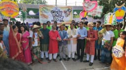 নবান্নের পিঠার সুবাসে মুখর রাবি: কৃষি অনুষদে উৎসবের রঙ