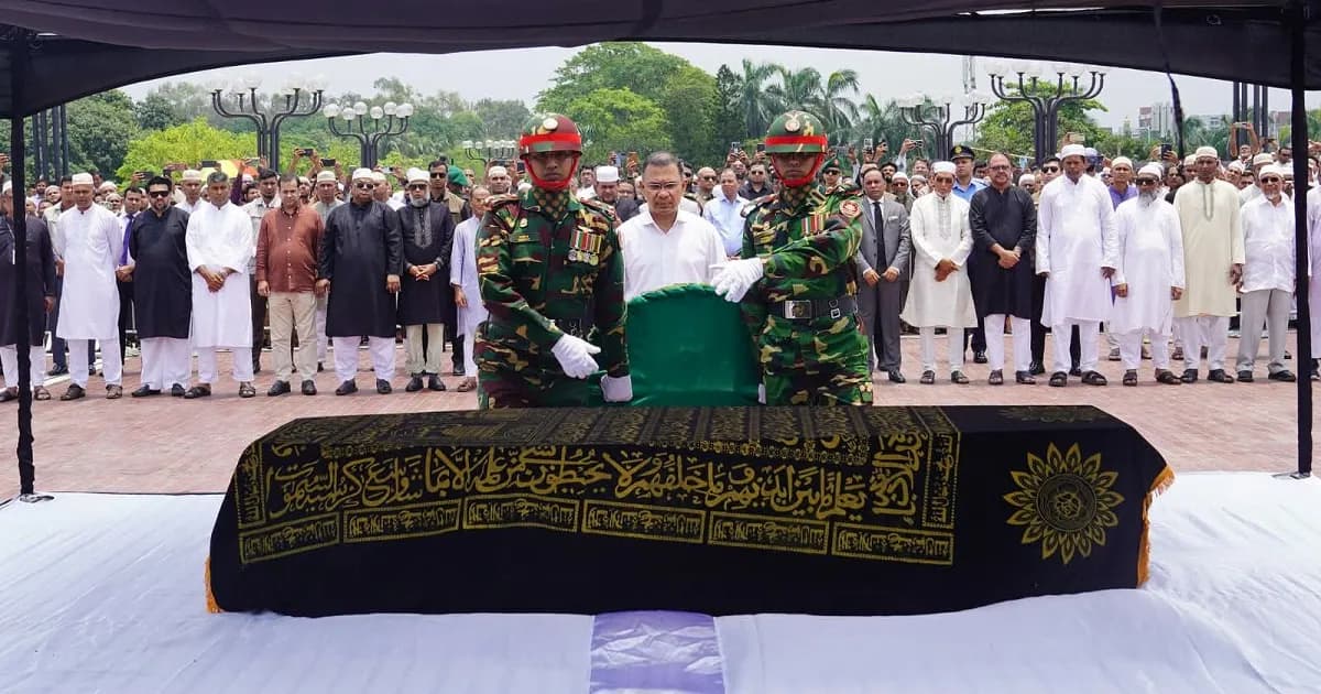 সাবেক প্রতিমন্ত্রী সিনহার জানাজায় অংশ নিলেন প্রধানমন্ত্রী