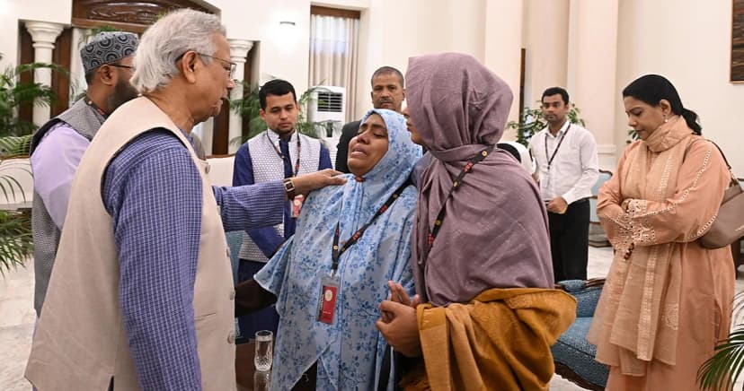 হাদির পরিবারের সঙ্গে প্রধান উপদেষ্টার সাক্ষাৎ, সর্বোত্তম চিকিৎসার আশ্বাস