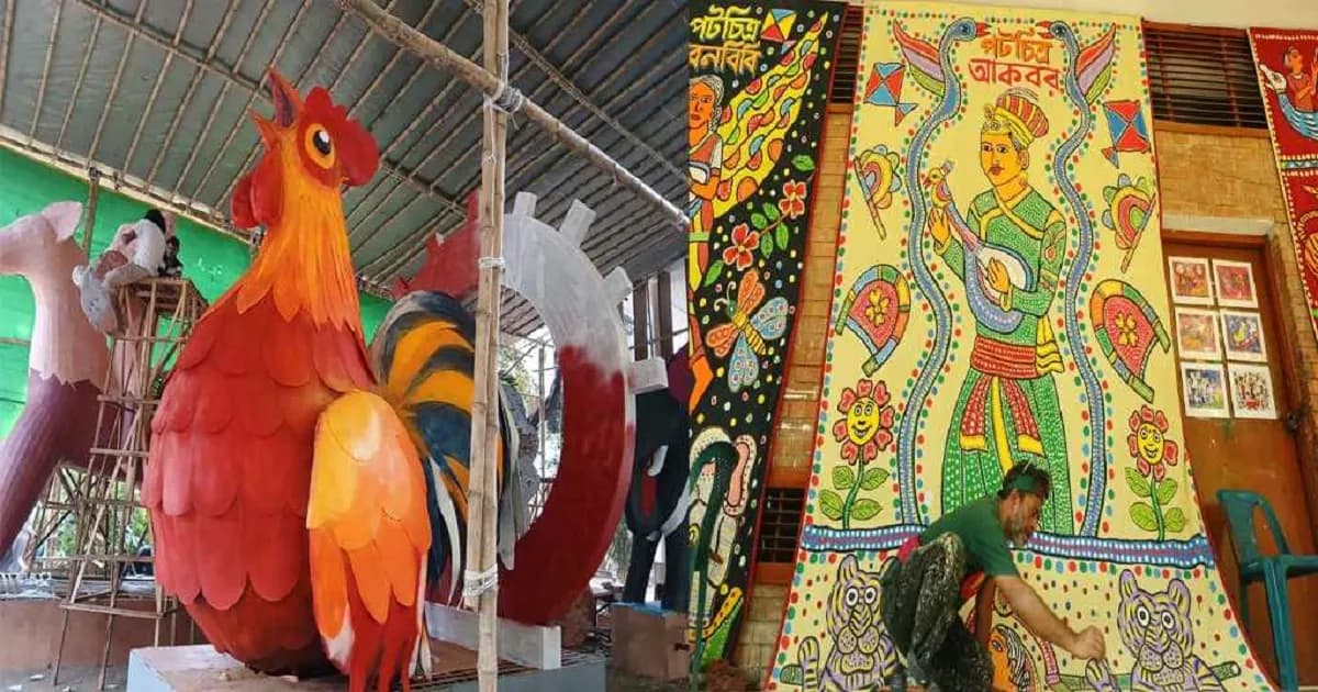নববর্ষের শোভাযাত্রায় প্রস্তুত চারুকলা, সকাল ৯টায় শুরু হবে বর্ণাঢ্য আয়োজন