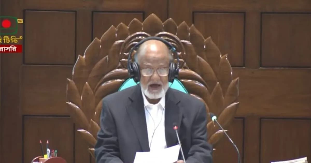 ত্রয়োদশ জাতীয় সংসদে সভাপতিত্ব করছেন খন্দকার মোশাররফ