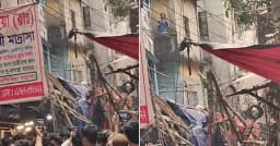 ভূমিকম্পে ক্ষতিগ্রস্ত আরমানিটোলার ভবন, ধসে পড়েছে একাংশ