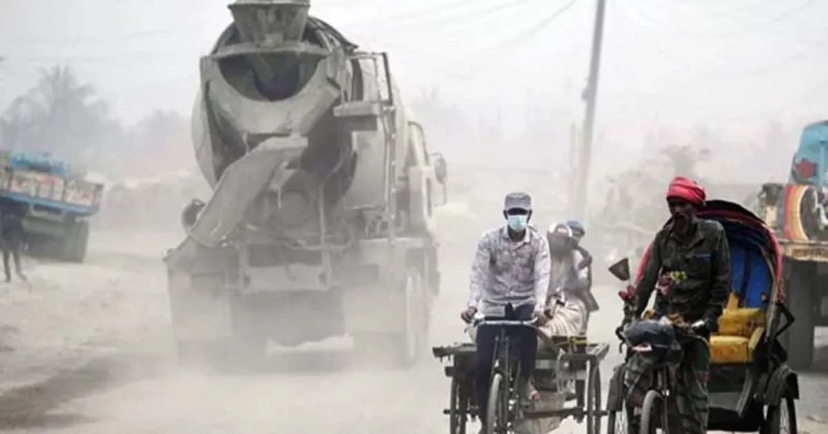 বায়ুদূষণে শীর্ষে ঢাকা, বায়ু আজ খুবই অস্বাস্থ্যকর