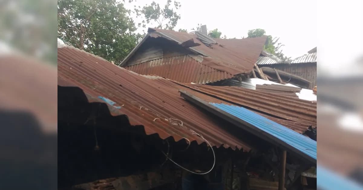 সুনামগঞ্জে হঠাৎ ঝড়ের তাণ্ডব, ক্ষতিগ্রস্ত ২৫ পরিবার
