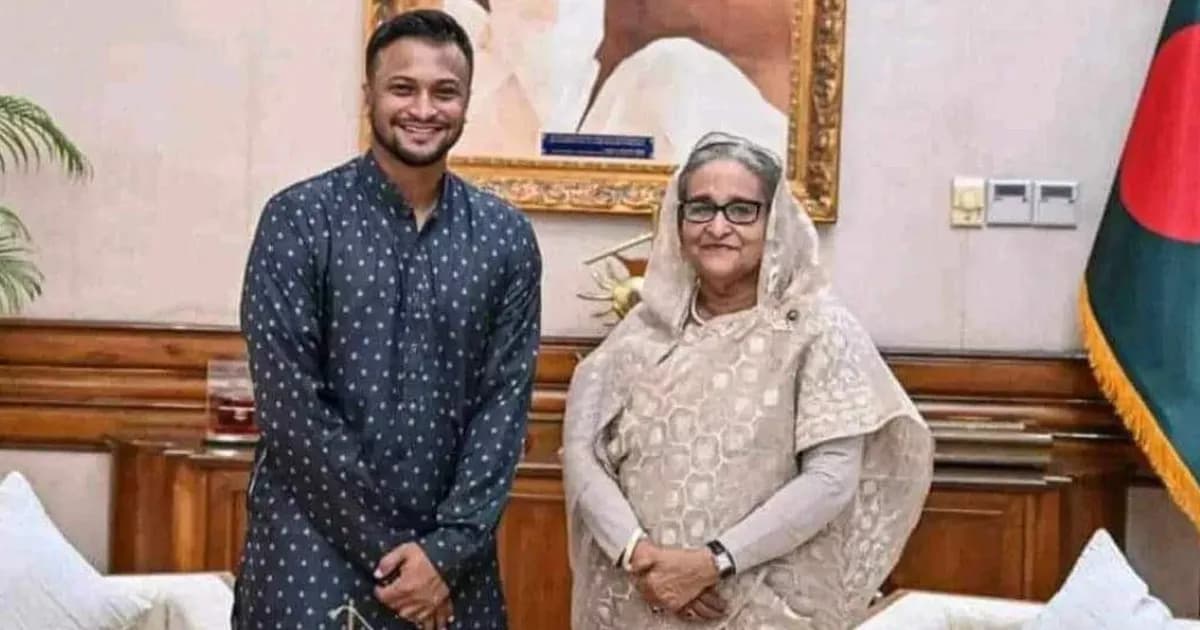 শেখ হাসিনার সঙ্গে সংবাদ সম্মেলনে থাকবেন সাকিব আল হাসান