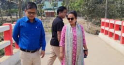 ময়মনসিংহ সদরে উন্নয়ন কাজ পরিদর্শনে ইউএনও জান্নাতুল ফেরদৌস হ্যাপী