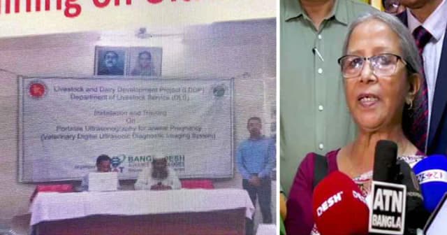 উপদেষ্টার অনুষ্ঠানের স্ক্রিনে হঠাৎ শেখ মুজিব ও হাসিনার ছবি, অতঃপর...