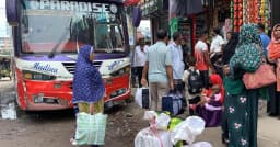 রাজশাহীর সঙ্গে সারাদেশের বাস চলাচল বন্ধ, দুর্ভোগে যাত্রীরা