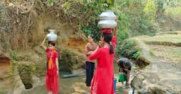 পানছড়িতে অলেন্দ্র কারবারিপাড়ায় পানির তীব্র সংকট