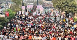 তারেক রহমানের আগমনকে স্বাগত জানিয়ে রাজধানীতে যুবদলের মিছিল