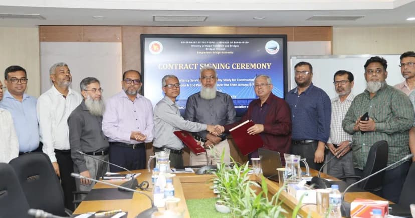 দ্বিতীয় যমুনা-পদ্মা সেতু নির্মাণে সম্ভাব্যতা সমীক্ষার চুক্তি স্বাক্ষর