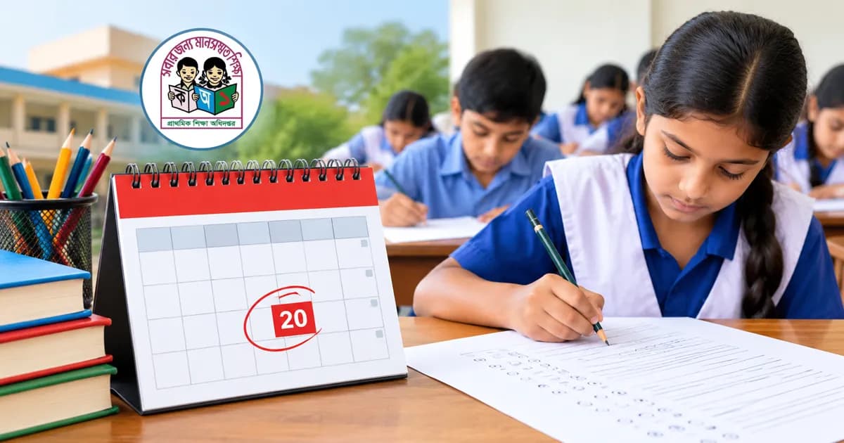প্রাথমিক বৃত্তি পরীক্ষার রুটিন প্রকাশ, শুরু ২০ ডিসেম্বর