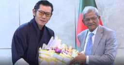 ঢাকায় ভুটানের রাজার যাত্রাবিরতি, রাষ্ট্রপতির সঙ্গে সৌজন্য সাক্ষাৎ