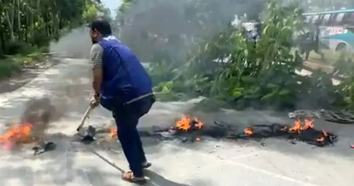 আসলামের প্রার্থিতা বাতিলের প্রতিবাদে মহাসড়ক অবরোধ, দীর্ঘ যানজট