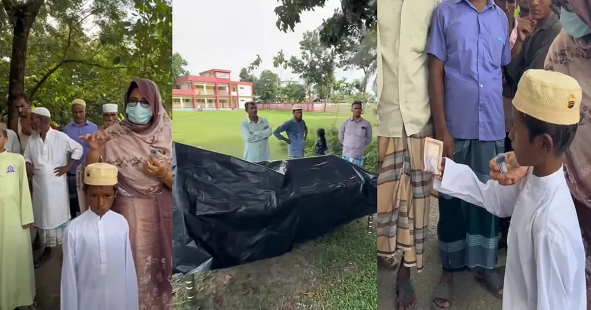 বাবার মরদেহ সামনে রেখে ঋণ শোধ, শিশুর কান্নায় ভারী পরিবেশ