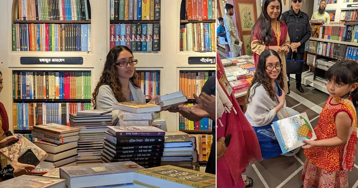 বাতিঘরে বইপ্রেমী জাইমা রহমান, সংগ্রহ করলেন যেসব লেখকদের বই