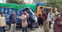 হবিগঞ্জের বাহুবলে ট্রাক-পিকআপ মুখোমুখি সংঘর্ষে নিহত ২