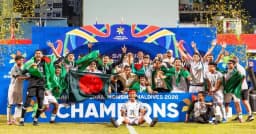 সাফ অনূর্ধ্ব-২০ চ্যাম্পিয়ন বাংলাদেশ দলের সংবর্ধনা হাতিরঝিলে