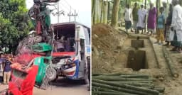 মর্মান্তিক দুর্ঘটনায় একই পরিবারের ৪ জনসহ ৭ জনের দাফন সম্পন্ন