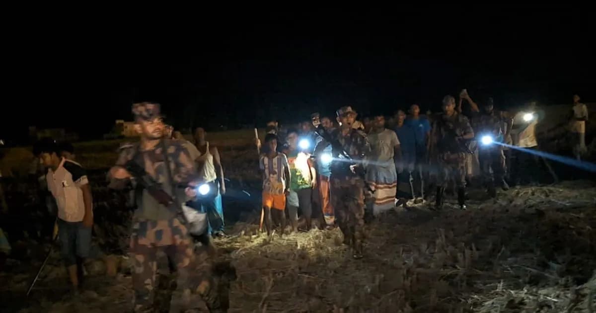 রৌমারী সীমান্তে পুশইন চেষ্টা ব্যর্থ, রাতভর টহলে বিজিবি-জনতা
