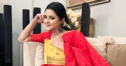 মায়ের শাড়ি দিয়ে বৈশাখের জামা বানাতেন পরীমনি