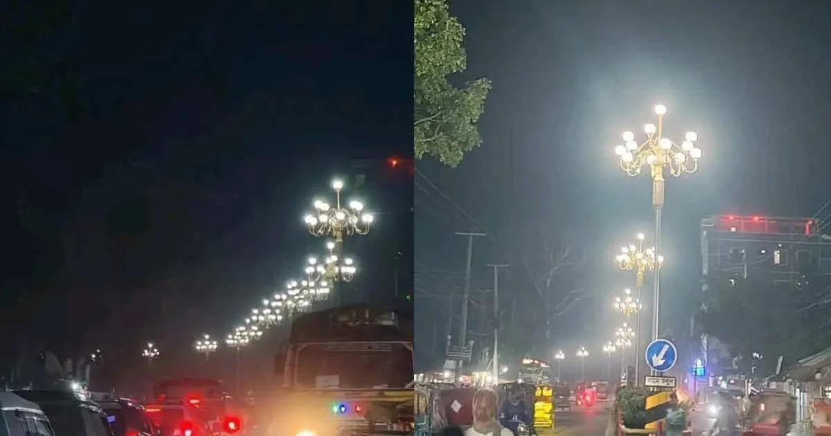 লালমনিরহাটে উদ্বোধনের পঞ্চম দিনেই স্ট্রিট লাইটের তার চুরি