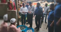 কুষ্টিয়ায় জেলিযুক্ত চিংড়ি বিক্রির দায়ে ৬ ব্যবসায়ীকে লাখ টাকা জরিমানা
