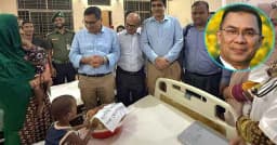 হামে আক্রান্ত যমজ শিশুর পাশে প্রধানমন্ত্রী তারেক রহমান