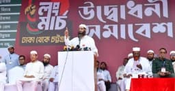 সরকারকে টেনে নামাতে আমাদের হাত এক চুলও কাঁপবে না: মামুনুল হক