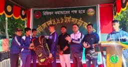 খাগড়াছড়িতে বয়সভিত্তিক ক্রিকেটারদের ক্রীড়া সামগ্রী বিতরণ