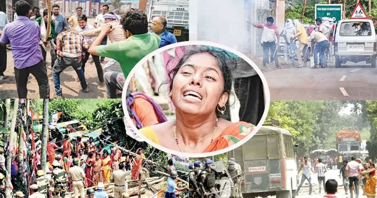 পশ্চিমবঙ্গে ভোটের পর থেকেই রাজ্যজুড়ে সহিংসতা, ওসি গুলিবিদ্ধ