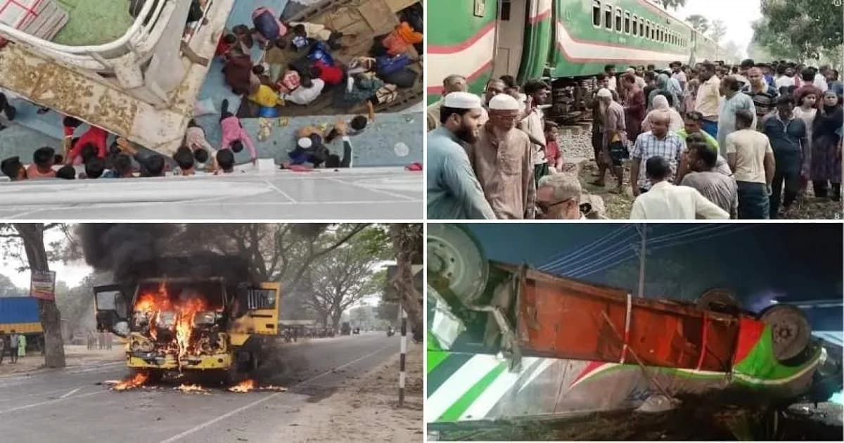 ঈদযাত্রায় মৃত্যুর মিছিল : দুর্ঘটনায় নিহত ১০, আহত শতাধিক