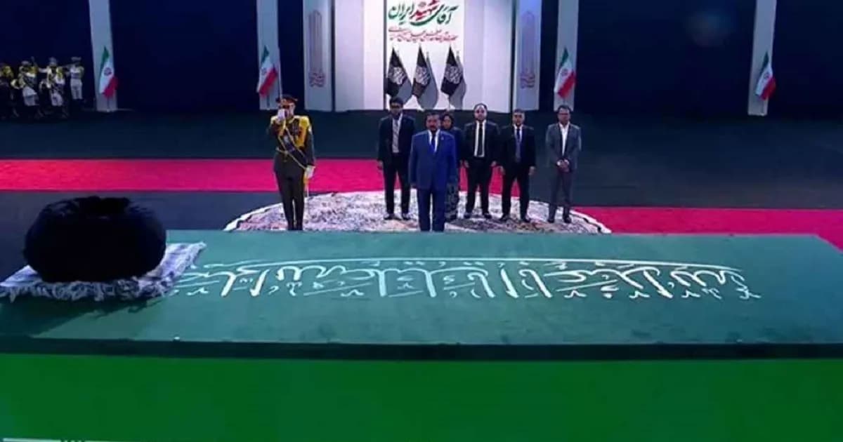 ইরানে খামেনিকে শেষ শ্রদ্ধা জানিয়েছেন স্পিকার হাফিজ উদ্দিন