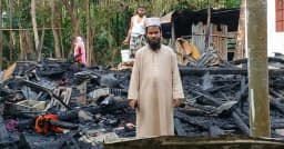 বসতভিটা পুড়ে ছাই, ঈদের আনন্দে নেমে এলো শোক